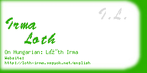 irma loth business card